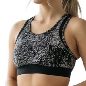 Champion Black & White Athletic Sports Bra‎ M